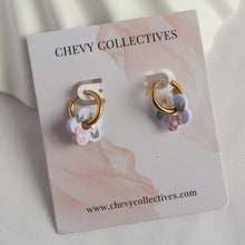 Load image into Gallery viewer, Mini Floral Hoops (Lilac)
