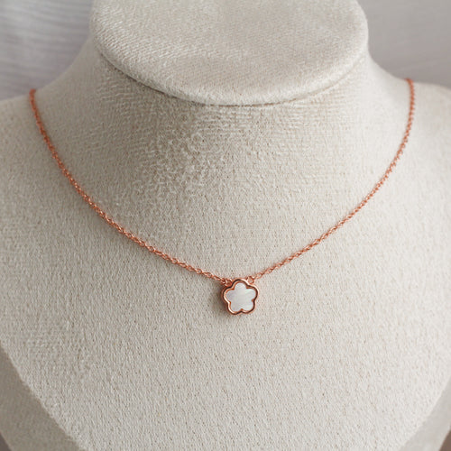 Kira Mother of Pearl Necklace (Rose Gold)