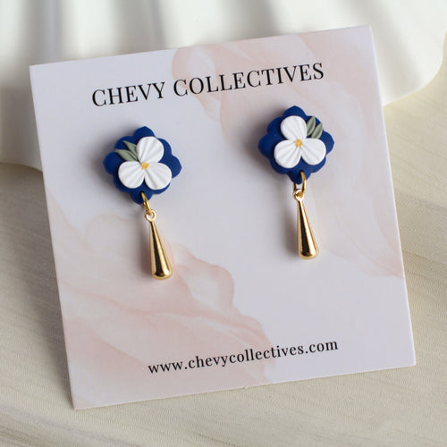 All Things Floral (Mini Tile - Navy)