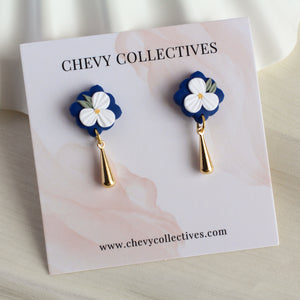 All Things Floral (Mini Tile - Navy)