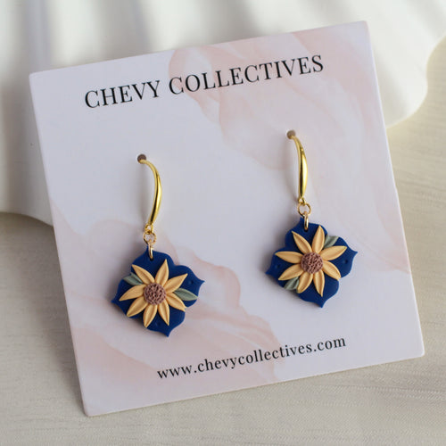 Sunflower (Tile - Navy)
