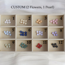 Load image into Gallery viewer, CUSTOM* Petite Fleur (2 Flowers &amp; 1 Pearl)