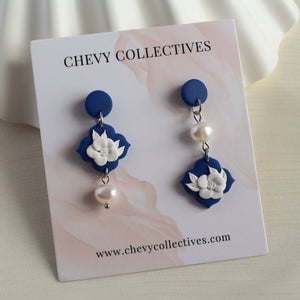 All Things Floral (Asymmetric Tile - Navy)
