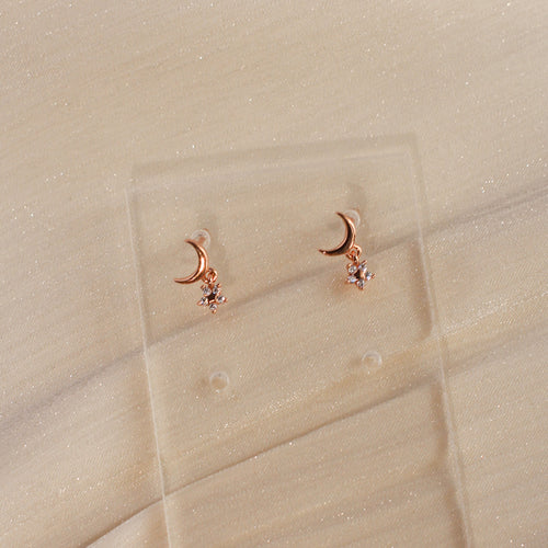 Ethel Crescent Studs (Rose Gold)