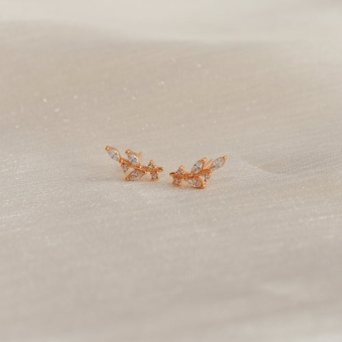 Lia Leaf Studs (Gold)