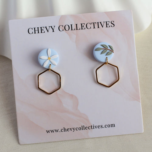 All Things Floral (Mini Round - Powder Blue)