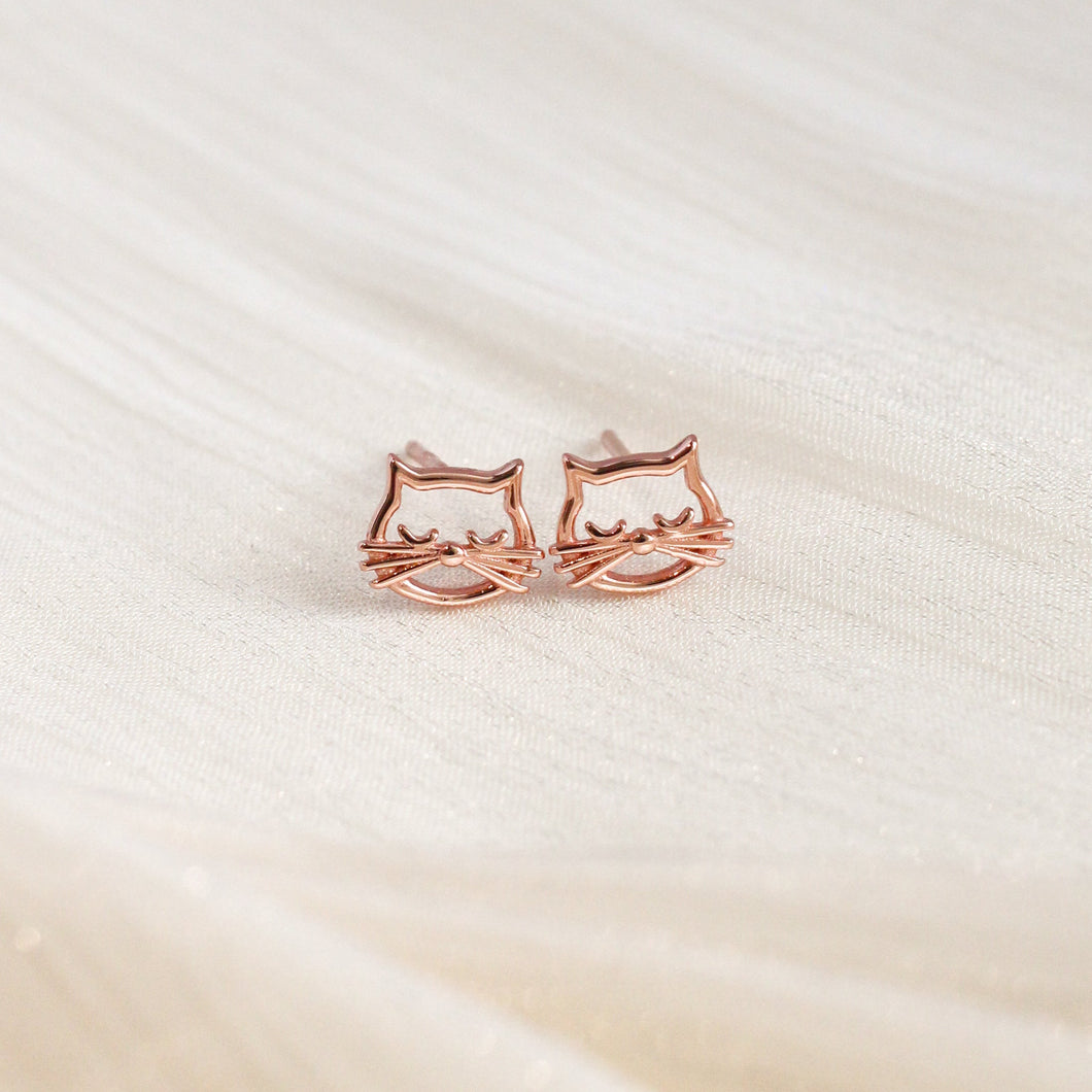 Cat Studs (Rose Gold)