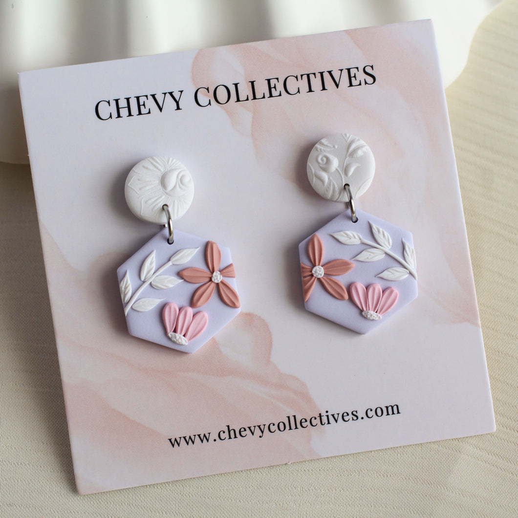 All Things Floral (Hexagon - Lilac)