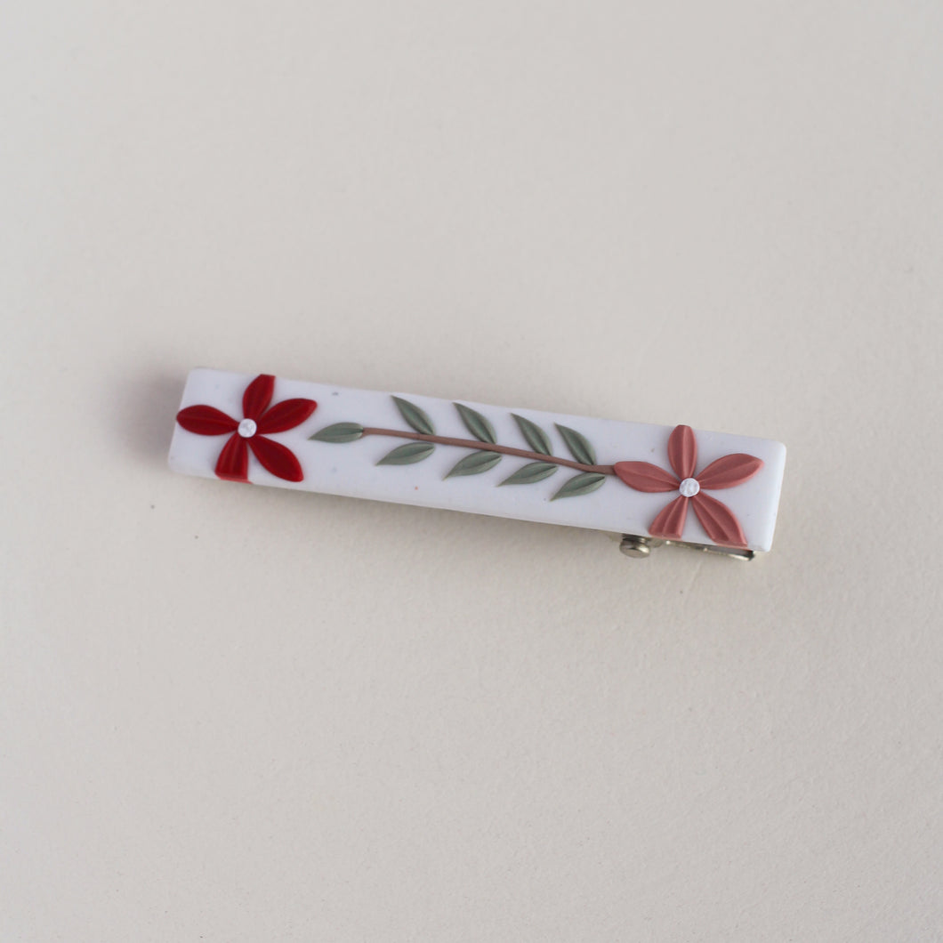All Things Floral (Barrettes - White)