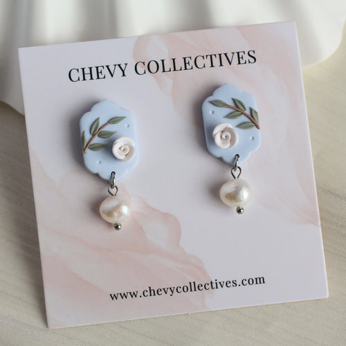 All Things Floral (Aztec Pearl - Powder Blue)