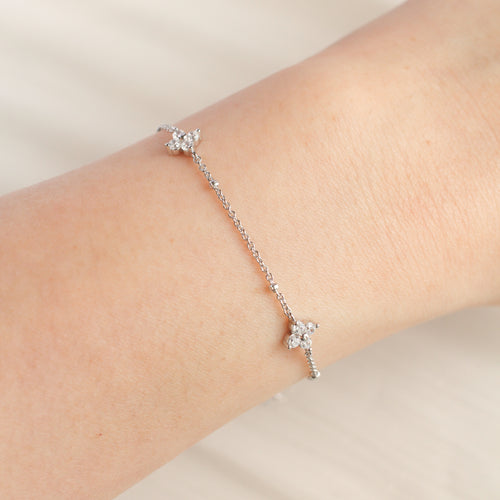 RESTOCKED* Kelynn Clover Bracelet (Silver)