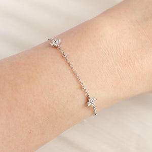 RESTOCKED* Kelynn Clover Bracelet (Silver)