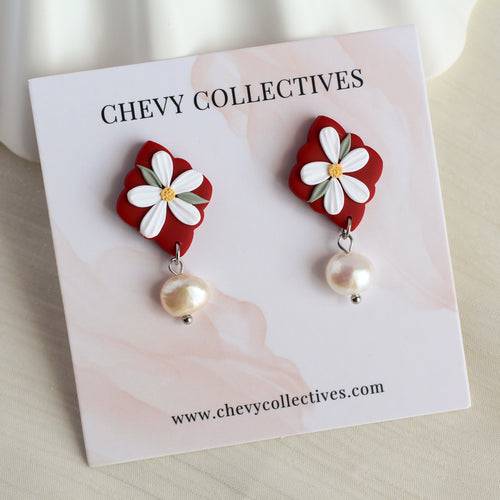 All Things Floral (Diamond Pearl - Maroon)