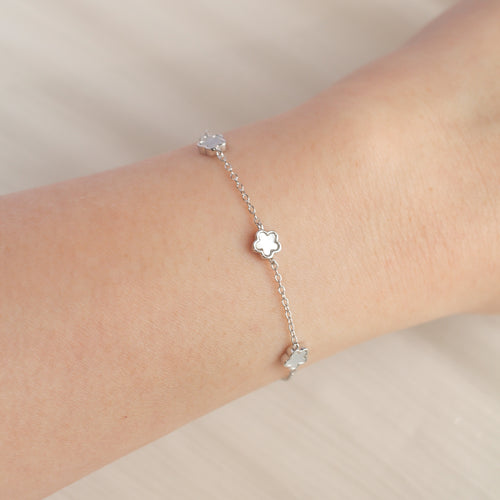 RESTOCKED* Kira Mother of Pearl Bracelet (Silver)