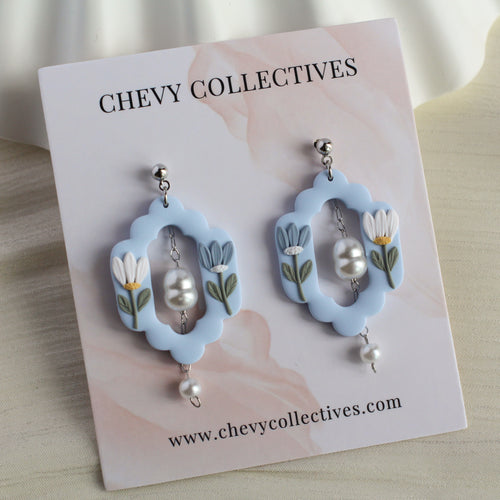 All Things Floral (Blue Aztec Pearl)