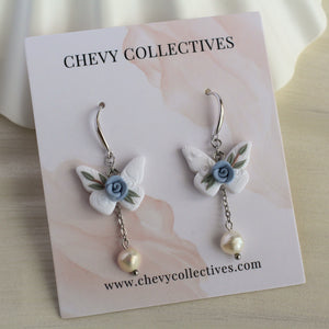 All Things Floral (Butterfly - White, Blue Rose)