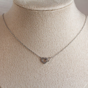 RESTOCKED* Jodi Duo Heart Necklace (Silver)