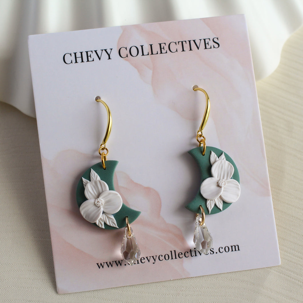 All Things Floral (Crescent - Forest Green)