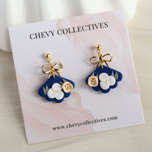 All Things Floral (Mini Scallop - Navy)