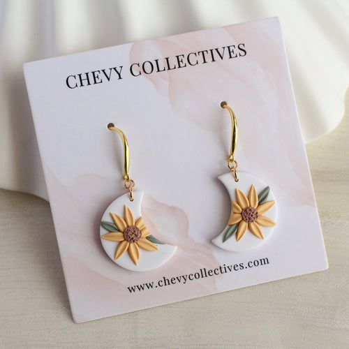 Sunflower (Crescent - White)