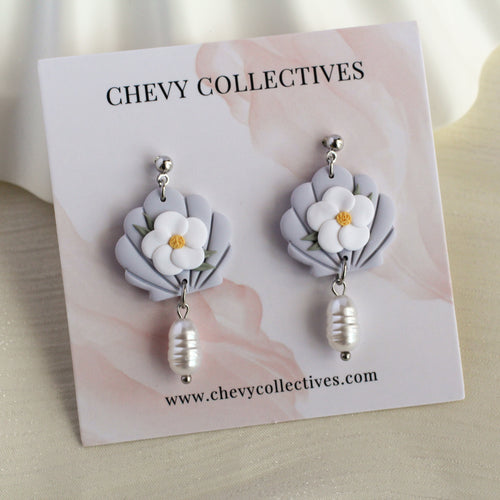 Seashell (Floral - Lilac Grey)