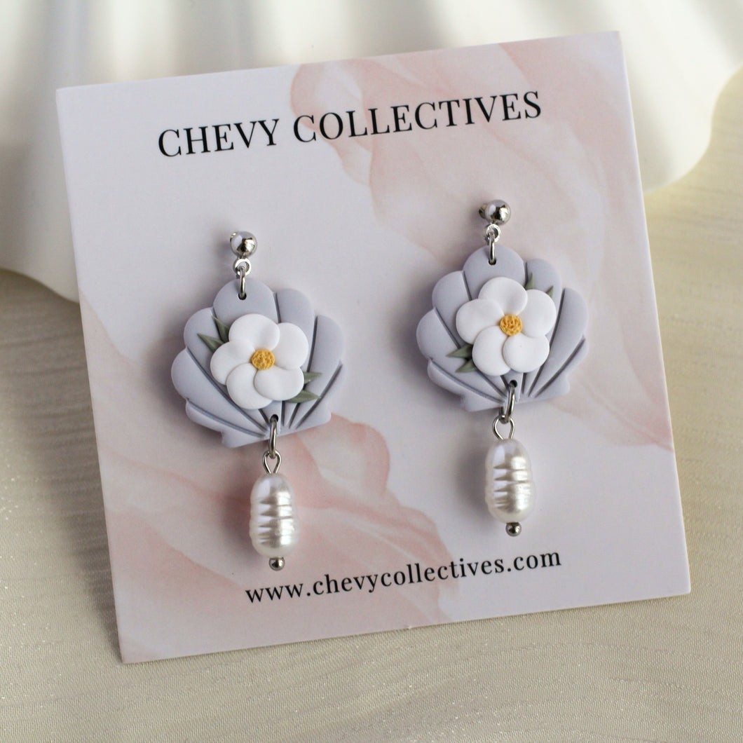 Seashell (Floral - Lilac Grey)