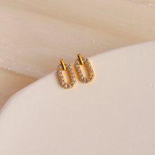 Load image into Gallery viewer, Callie Oval Studs (Gold)