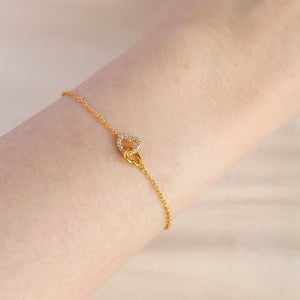 Jodi Duo Heart Bracelet (Gold)