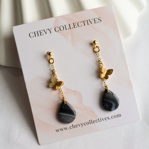 Marble (Mini Teardrop - Black)