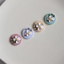 Load image into Gallery viewer, Adela Florals (Round Statement Stud - Lilac)