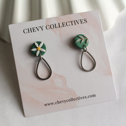 All Things Floral (Mini Teardrop - Forest Green)